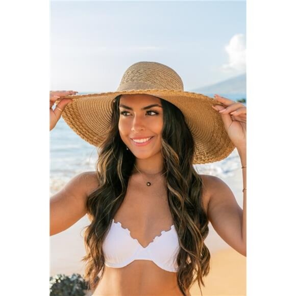 Scallop Edge Bow Accent Sunhat main image 5